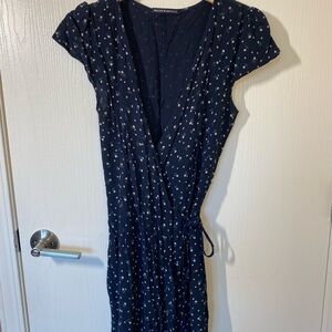 Brandy Melville Dark Blue Floral Midi Dress